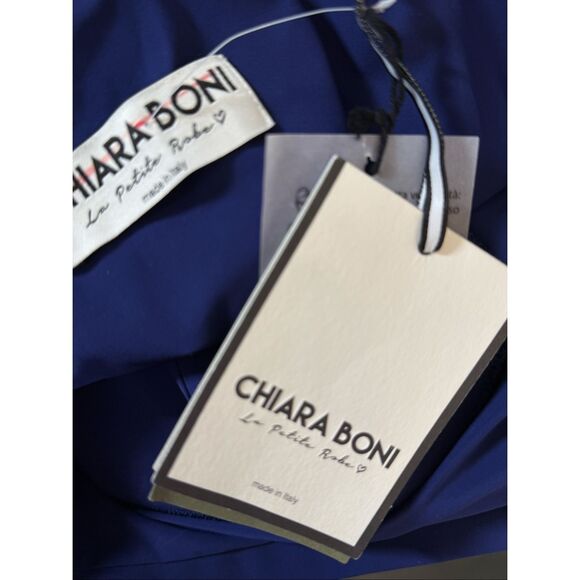 Chiara Boni La Petite Robe Womens Zulema One-Shoulder Peplum Dress Iris Sz 8 - Picture 9 of 11